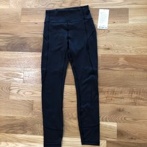Lululemon In Movement 7/8 Tight, Sz 4 Black